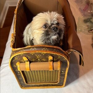Authentic Louis Vuitton Monogram Sac Chien 50 Pet/Dog Carry Bag